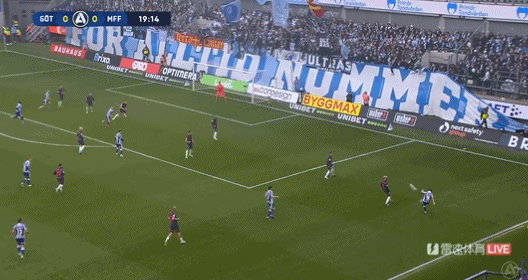 ⚽瑞典超半场：贾格纳主罚任意球打高，哥德堡暂0-0马尔默